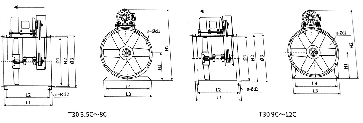 Belt Drive Industrial Axial Flow Fan for Ventilation Belt Drive Industrial Axial Flow Fan for Ventilation