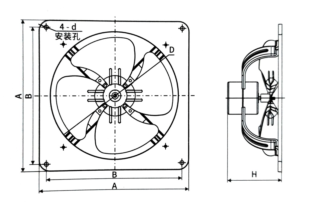 Black Square Smoke Ventilation Exhaust Fan FAD(S) Black Square Smoke Ventilation Exhaust Fan FAD(S)